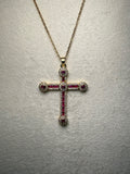 Ruby Cross Necklace