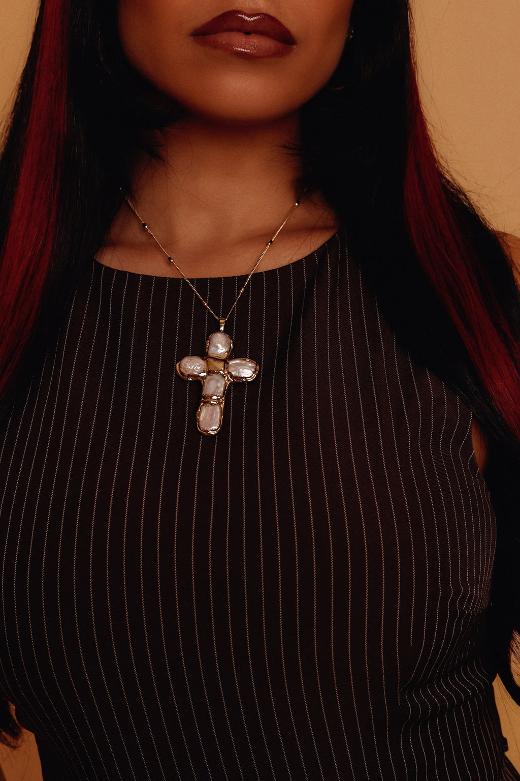 Opaline Cross Necklace